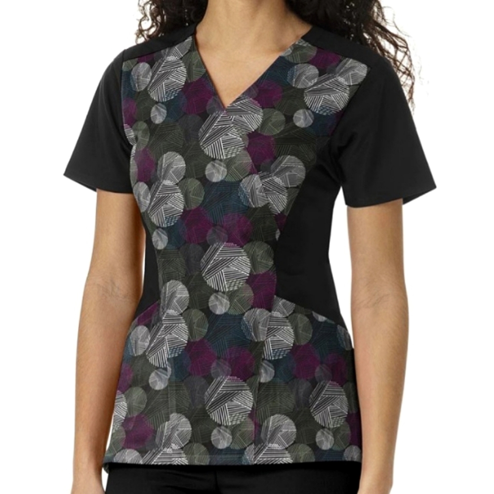 WonderWink Scrub Shirt Mock Wrap Size S